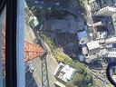 Looking down at a grave site from Tokyo Tower